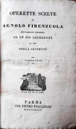 Operette scelte. Nuovamente corrette da un pio sacerdote ad uso …