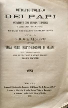 Ritratto politico dei Papi. Considerati come principi temporali e come …