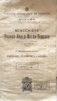 Scacchiere franco-anglo-belga- tedesco alla scala 1: 1000000. 1° supplemento alla …