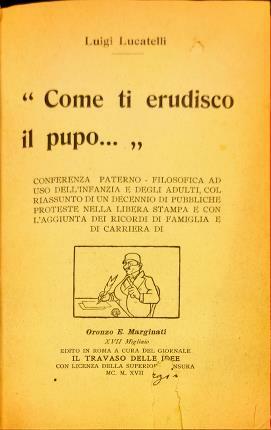 Come ti erudisco il pupo … Conferenza paterno – filosofica …