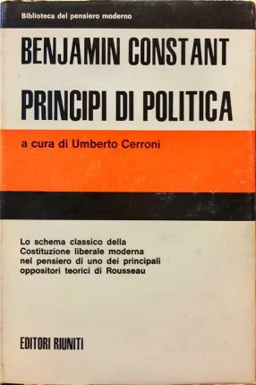 Principi di politica. A cura di Umberto Cerroni.