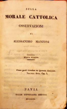 Sulla Morale Cattolica. Osservazioni. Quarta edizione.