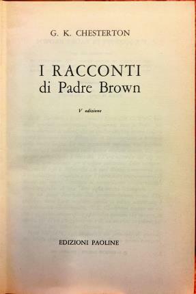 I racconti di Padre Brown. V edizione.
