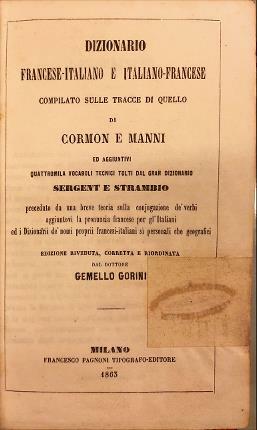 Dizionario francese-italiano e italiano-francese compilato sulle tracce di quello di …