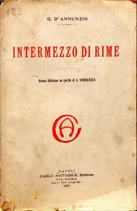 Intermezzo di rime. Nuova edizione su quella di A. Sommaruga.