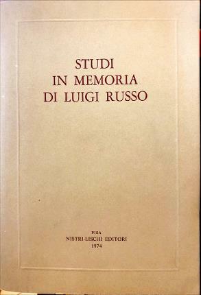 Studi in memoria di Luigi Russo.