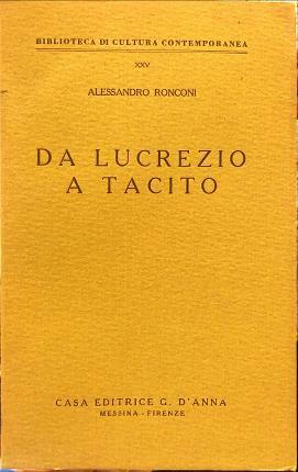 Da Lucrezio a Tacito.