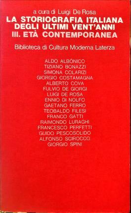 La storiografia italiana degli ultimi vent’anni. III. Età contemporanea. A …