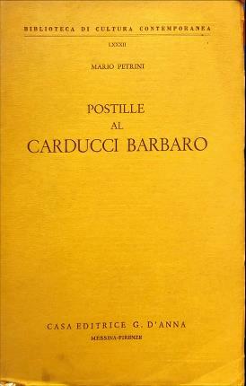 Postille al Carducci Barbaro.
