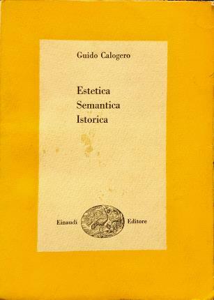 Estetica Semantica Istorica.