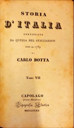 Storia d’Italia continuata da quella del Guicciardini sino al 1789 …