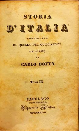 Storia d’Italia continuata da quella del Guicciardini sino al 1789 …