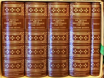 Le tavole della Encyclopedie 1762-1777. Cinque volumi.