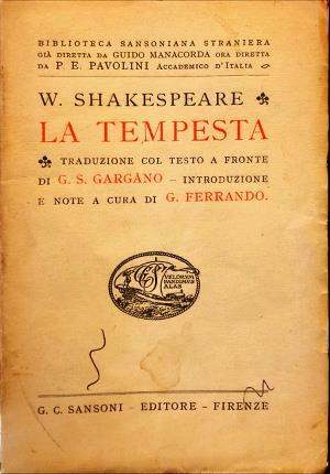 La tempesta. Traduzione col testo a fronte di G. S. …