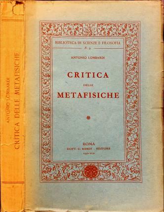 Critica delle metafisiche.