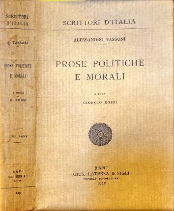 Prose politiche e morali. A cura di Giorgio Rossi.