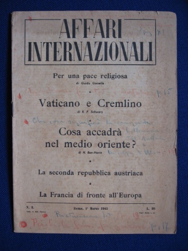 Affari internazionali.