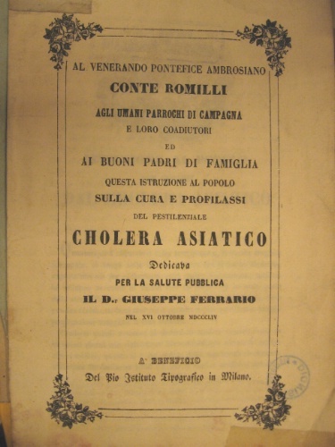 Istruzione al popolo per curarsi dal cholera asiatico.