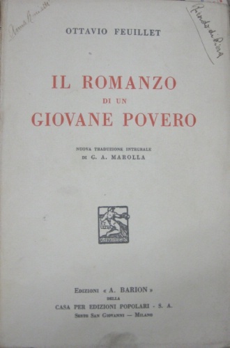 Il romanzo di un giovane povero. Nuova traduzione integrale di …