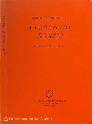 A Leuconoe e altre poesie.