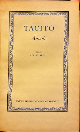 Annali. Tacito.