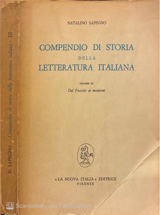 Compendio di storia della letteratura italiana. Volume III.