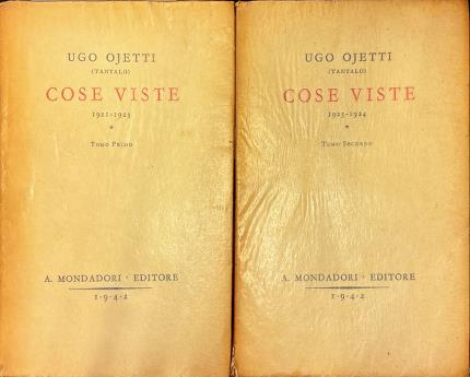 Cose viste 1921-1923, 1923-1924. Due tomi.