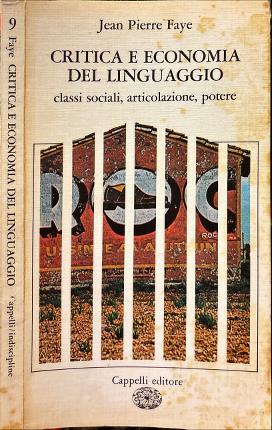 Critica e economia del linguaggio.
