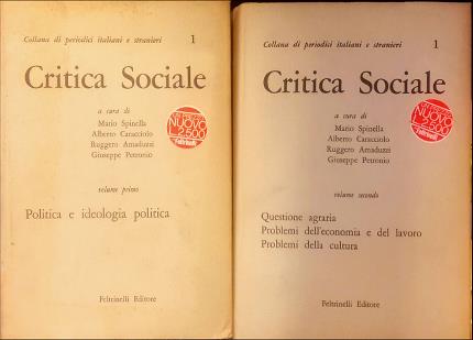 Critica sociale. Due volumi.