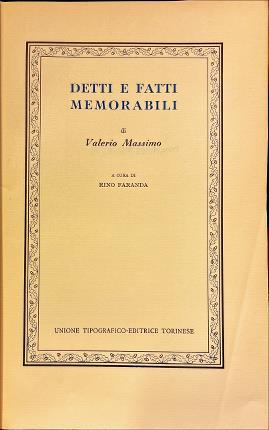 Detti e fatti memorabili.