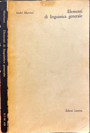 Elementi di linguistica generale.
