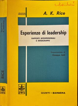 Esperienze di leadership. Rapporti interpersonali e intergruppo.