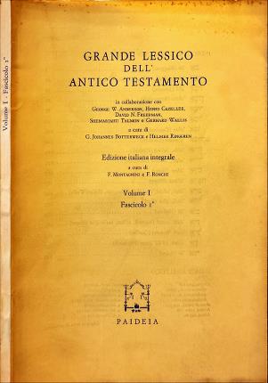 Grande lessico dell'Antico Testamento.