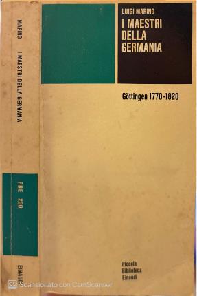 I maestri della Germania. Gottingen 1770-1820.