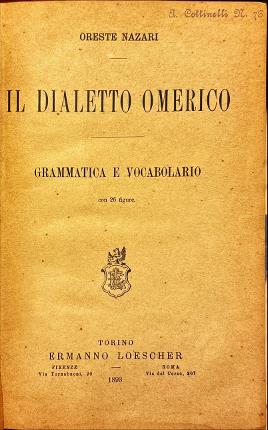 Il dialetto omerico.