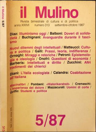 Il Mulino 313. Anno XXXVI. Settembre-ottobre 1987.