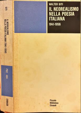 Il Neorealismo nella poesia italiana 1941-1956.