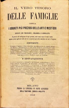 Il vero tesoro delle famiglie ossia i segreti più preziosi …