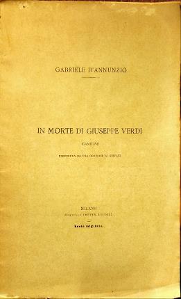 In morte di Giuseppe Verdi.