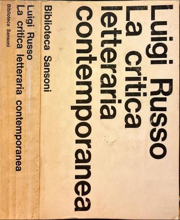 La critica letteraria contemporanea.