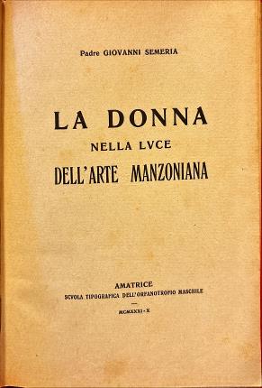 La donna nella luce dell'arte manzoniana.