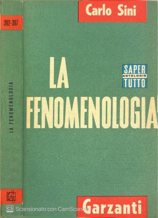 La fenomenologia.