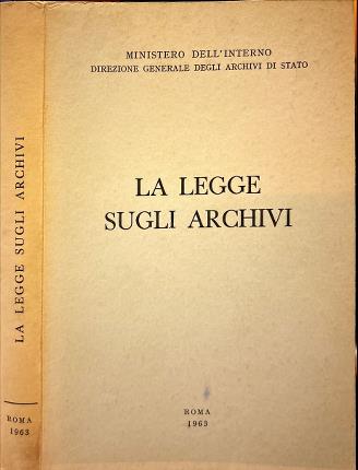 La legge sugli archivi.