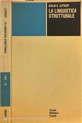 La linguistica strutturale.