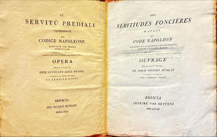 Le servitù prediali sanzionate dal Codice Napoleone. Des servitudes foncières …