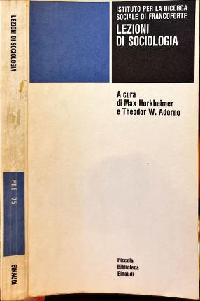 Lezioni di sociologia.
