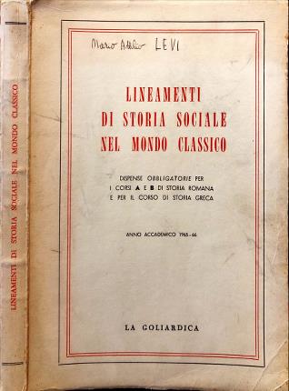 Lineamenti di storia sociale nel mondo classico.