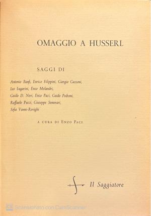 Omaggio a Husserl.