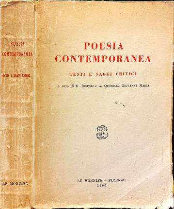 Poesia contemporanea. Testi e saggi critici.