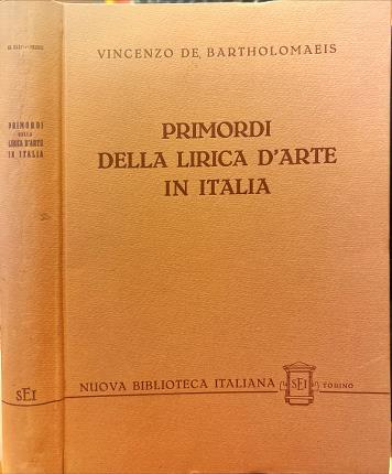 Primordi della lirica d'arte in Italia.